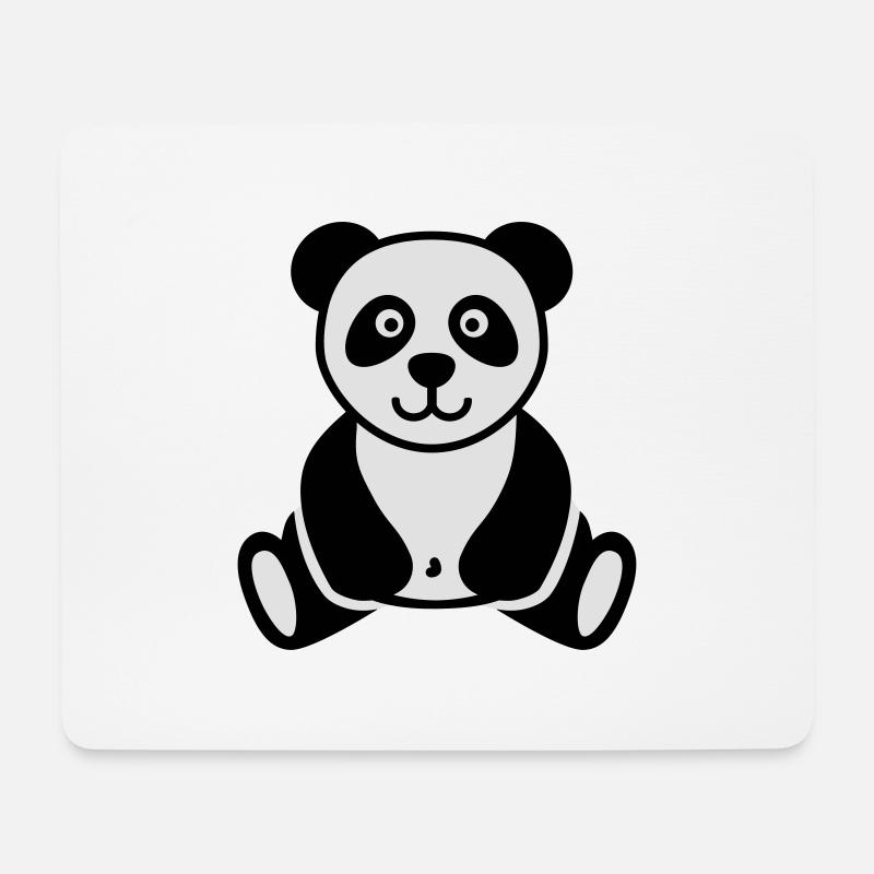 Panda - Mousepad (Querformat) - Weiß