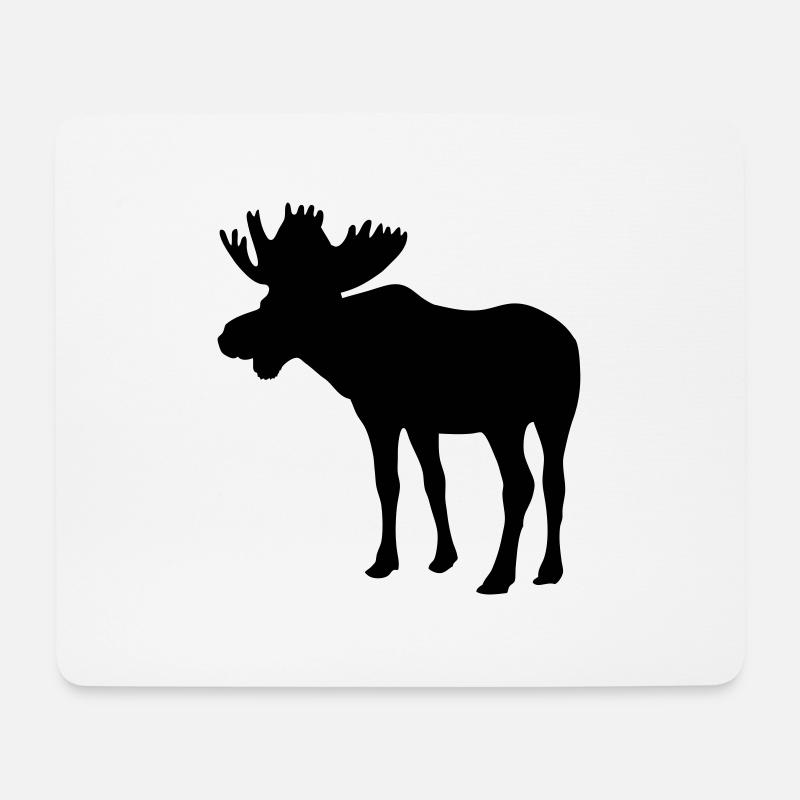 Elch - Moose - Elk - Mousepad (Querformat) - Weiß