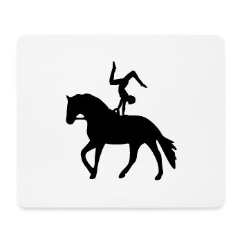 Handstand rückwärts auf Pferd - Mousepad (Querformat) - Weiß - Vorne