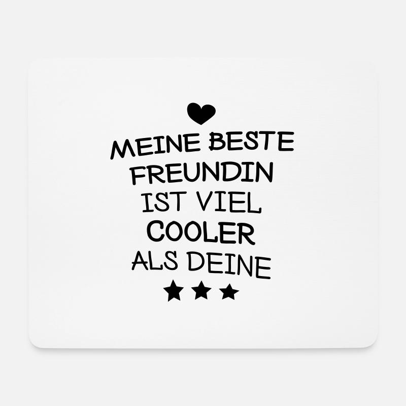 Meine beste Freundin - Mousepad (Querformat) - Weiß