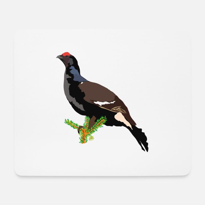 Birkhuhn - Mousepad (Querformat) - Weiß