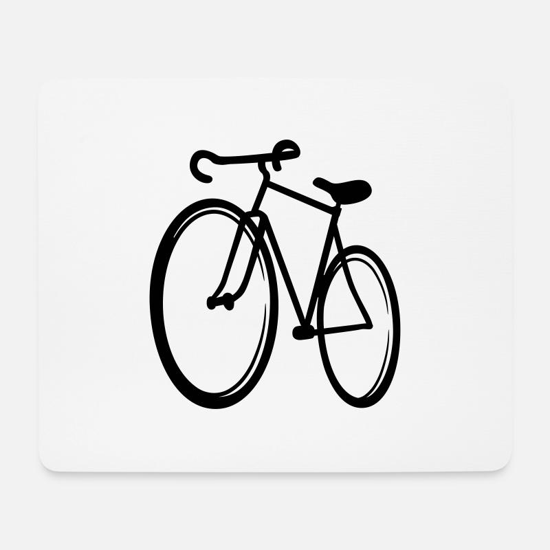 Fahrrad - Mousepad (Querformat) - Weiß