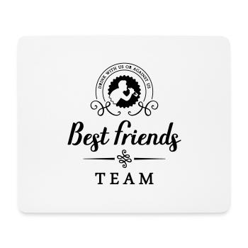 best friends team drink - Mousepad (Querformat) - Weiß - Vorne
