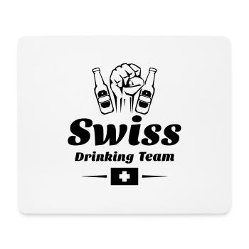 drinking team swiss - Mousepad (Querformat) - Weiß - Vorne