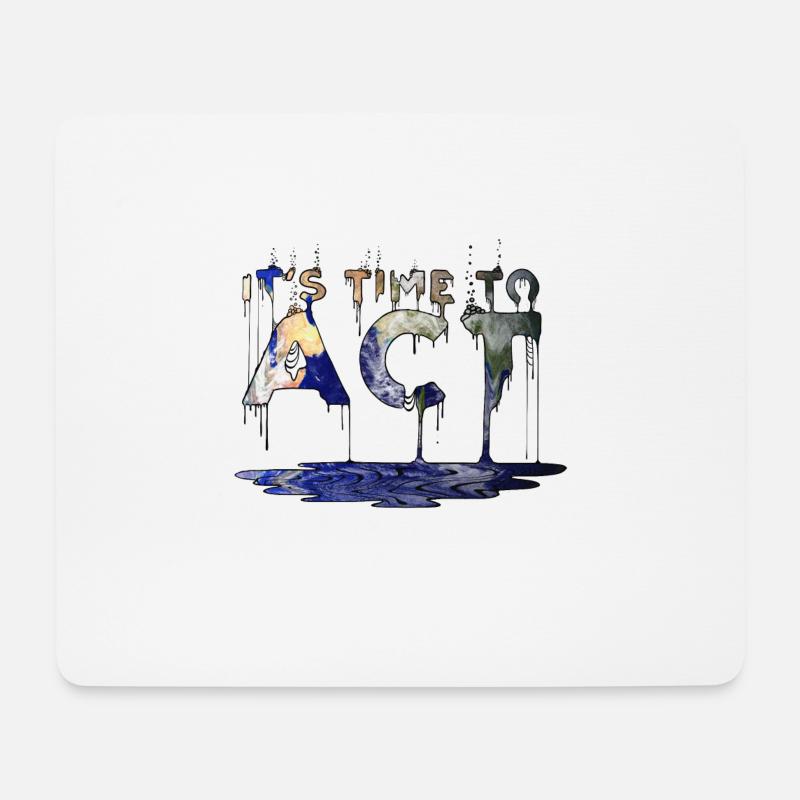 It’s time to act - Mousepad (Querformat) - Weiß