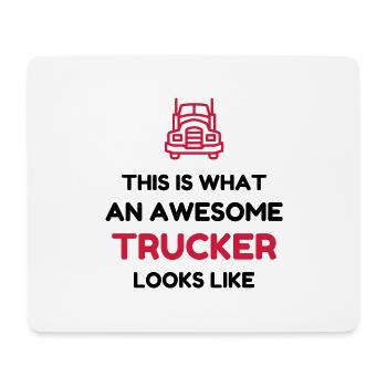 Trucker LKW Fahrer Routier Truck Camion Transport - Mouse Pad (horizontal) - white - Front