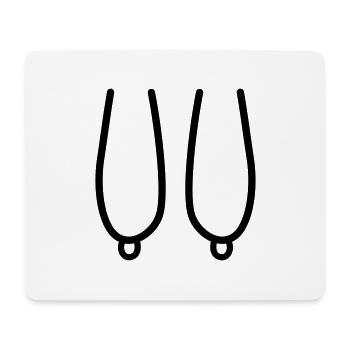 Hanging Breasts - Tapis de souris (format paysage) - blanc - Devant