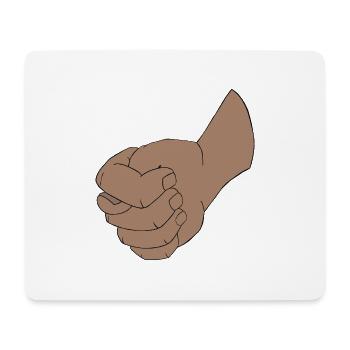 German rap hip hop rap fig hand sign - Mouse Pad (horizontal) - white - Front