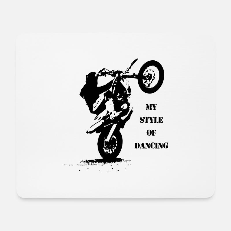 Motorrad Cross Crossmotorrad Motorrad - Mousepad (Querformat) - Weiß