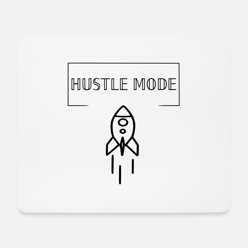 Hustle shirt - motivational - Mousepad (Querformat) - Weiß