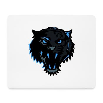 tiger head wild animal design - Mouse Pad (horizontal) - white - Front