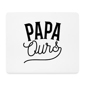 Papa ours - Tapis de souris (format paysage) - blanc - Devant
