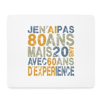 80 years anniversary gift 80 years - Mouse Pad (horizontal) - white - Front