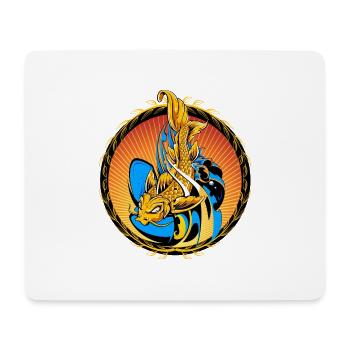 Carpe koi - Tapis de souris (format paysage) - blanc - Devant