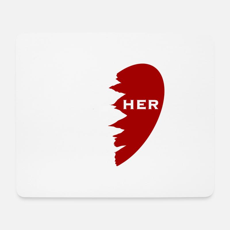 Partnershirt Love Her LGBTQ - Mousepad (Querformat) - Weiß