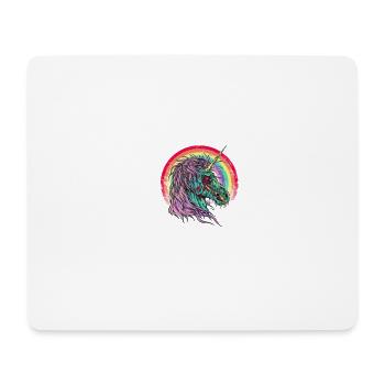 Licorne - Tapis de souris (format paysage) - blanc - Devant