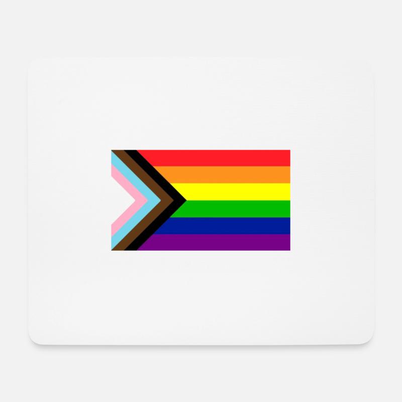 Gay Pride Flagge - Mousepad (Querformat) - Weiß