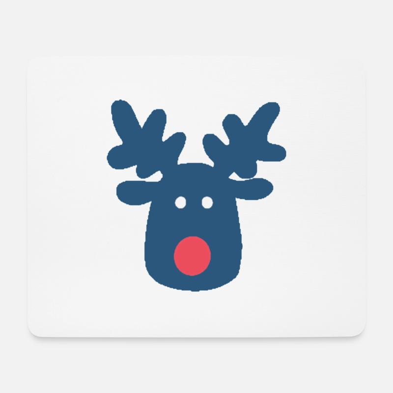 Rentier Rudolph Weihnachten Winter - Mousepad (Querformat) - Weiß