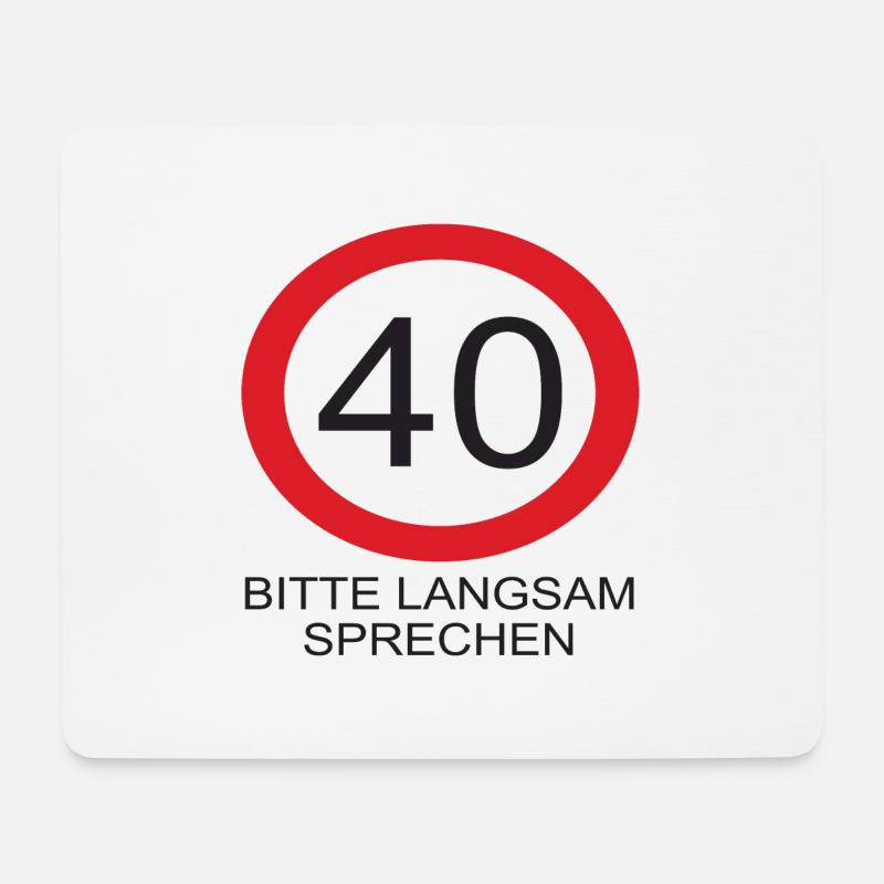 40 Jahre | Geburtstag - Mousepad (Querformat) - Weiß