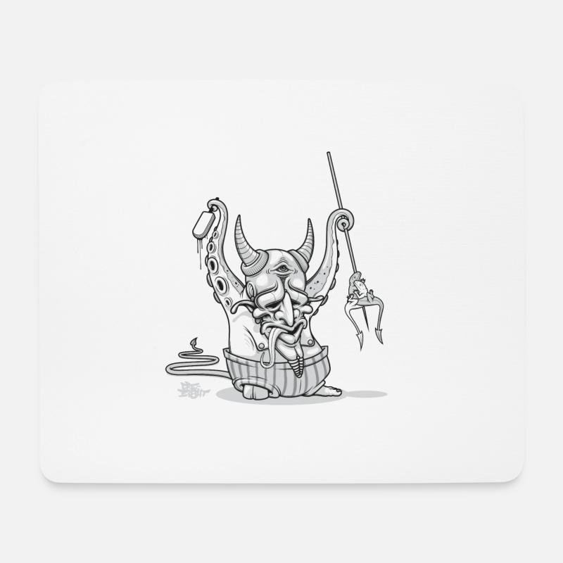 cool devil - Mousepad (Querformat) - Weiß