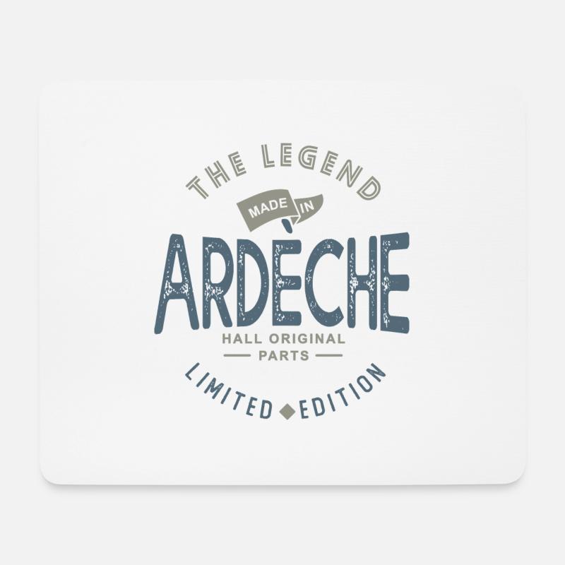 Made in ardèche cadeau ardéchois ardéchoise - Tapis de souris (format paysage) - blanc