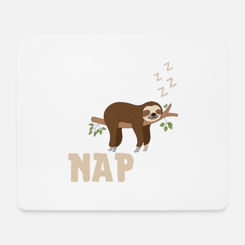 take a nap - Mousepad (Querformat) - Weiß