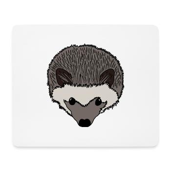 Igel Kopf - Mousepad (Querformat) - Weiß - Vorne