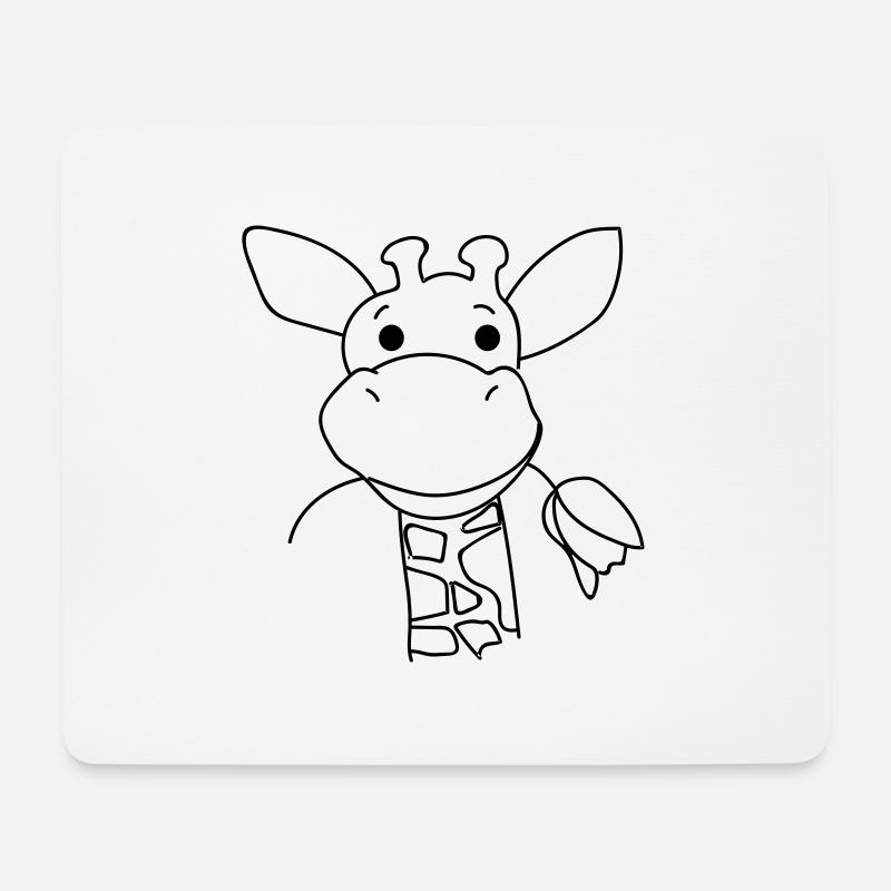 giraffe - Mouse Pad (horizontal) - white