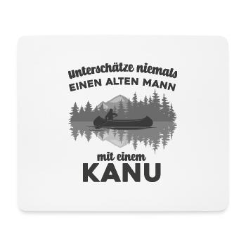 Kanu, unterschätze niemals einen alten Mann. - Mousepad (Querformat) - Weiß - Vorne