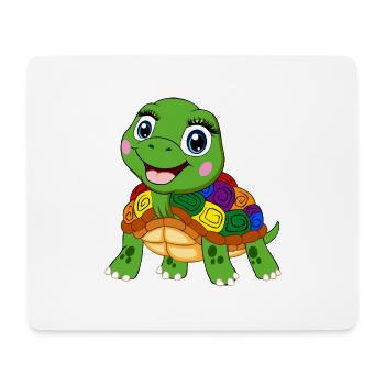 arc-en-ciel tortue lgbt tank animal lgbtqia - Tapis de souris (format paysage) - blanc - Devant