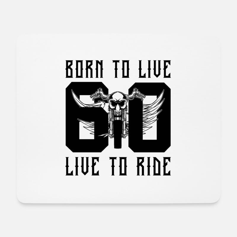 60. GEBURTSTAG MOTORRAD 1962 MOTORRADFAHRER - Mousepad (Querformat) - Weiß