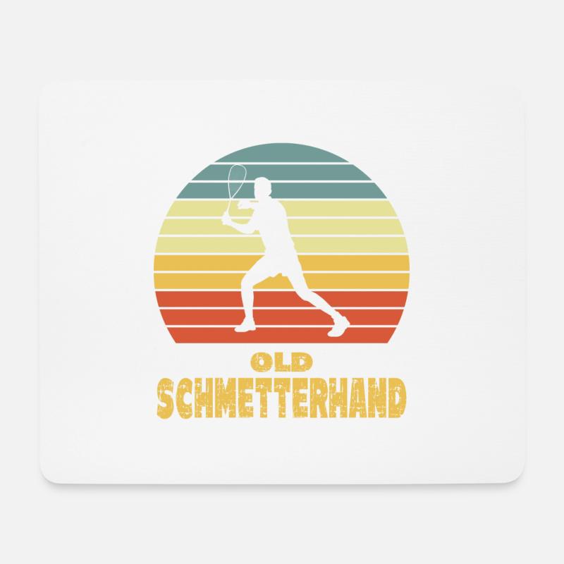 Old Schmetterhand Squash - Mousepad (Querformat) - Weiß