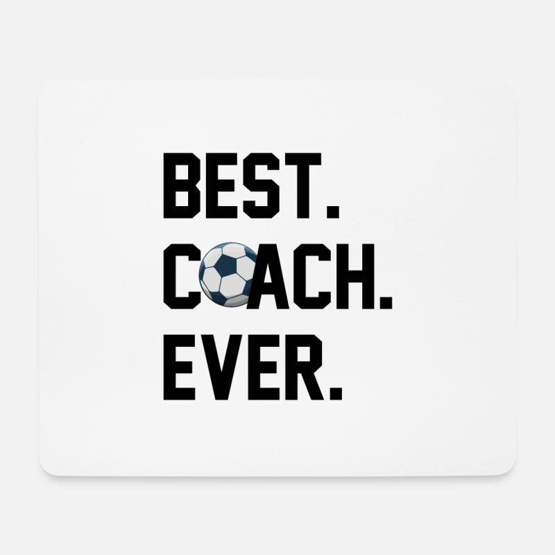 BESTER TRAINER FUßBALL - Mousepad (Querformat) - Weiß