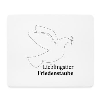 No War Krieg in der Ukraine Friedenstaube - Mousepad (Querformat) - Weiß - Vorne