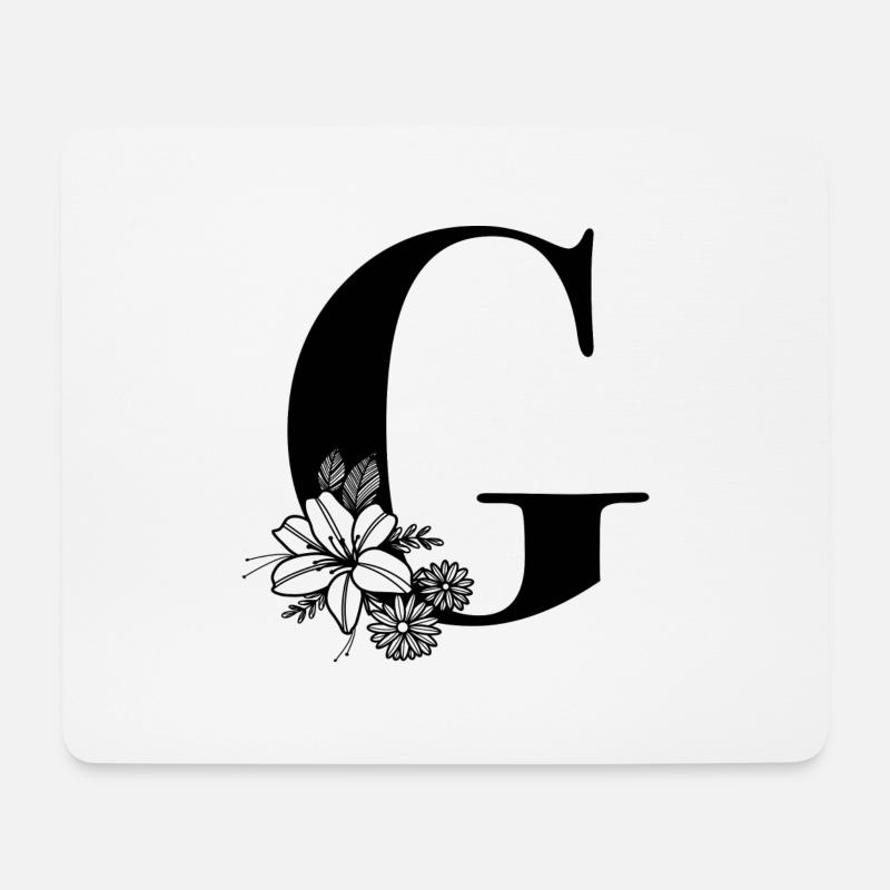 Buchstabe G - Mousepad (Querformat) - Weiß