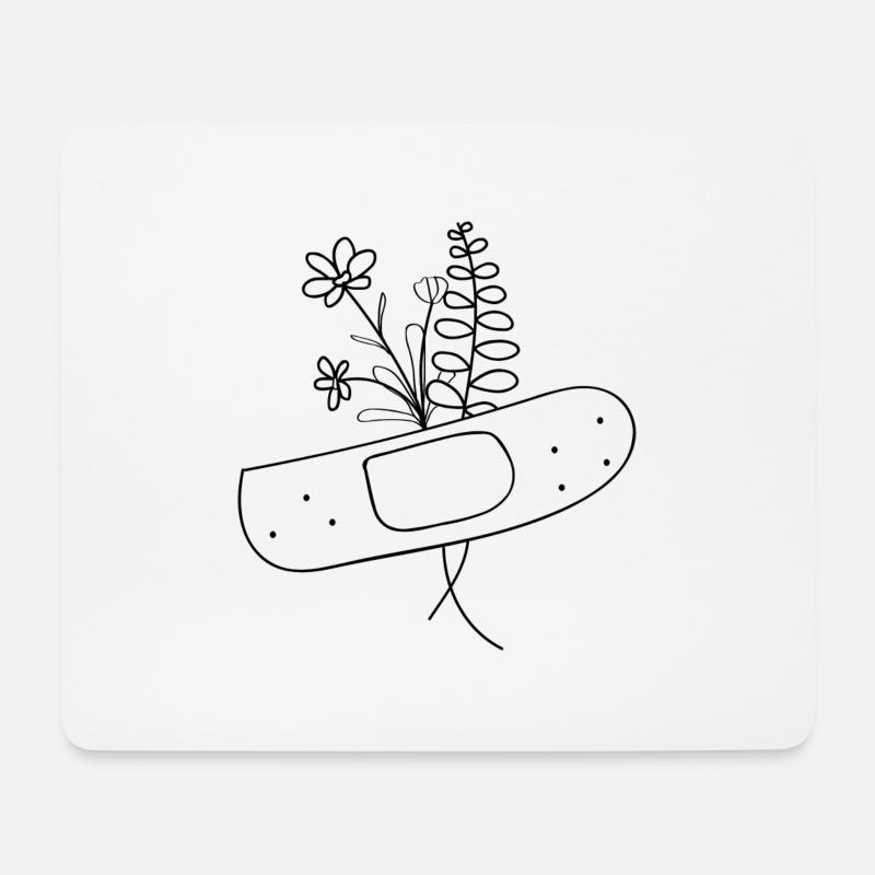 healing plants - Mouse Pad (horizontal) - white
