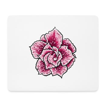 Fleur - Tapis de souris (format paysage) - blanc - Devant