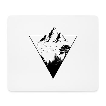 Berg Abenteuer Motiv Wandern Alpen - Mousepad (Querformat) - Weiß - Vorne