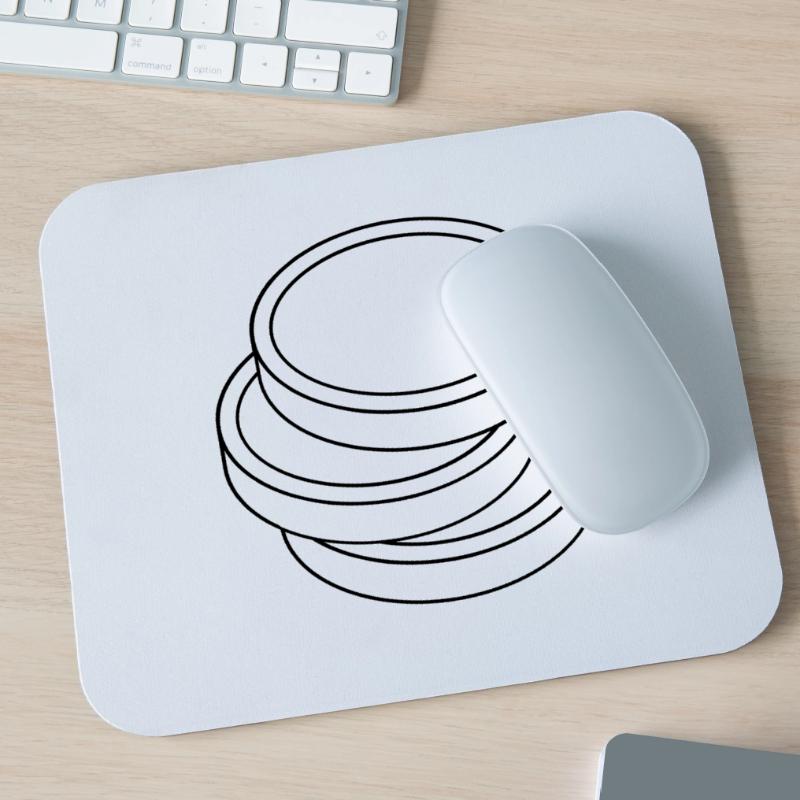 three coins in a stack Mouse Pad (horizontal)