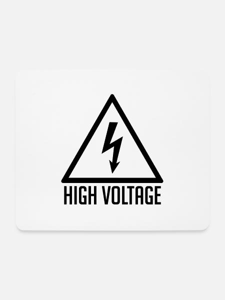High Voltage - Mousepad (Querformat) - Weiß