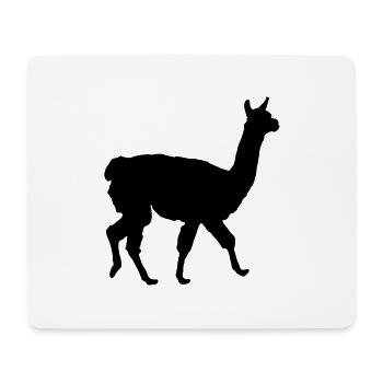Lama Alpaga Silhouette Drôle Pas de Drame Lama - Tapis de souris (format paysage) - blanc - Devant