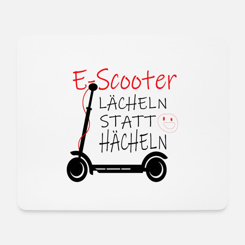 E Scooter Elektro Roller, Scooter - Mousepad (Querformat) - Weiß