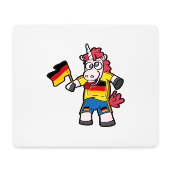 Licorne folle allemande - Tapis de souris (format paysage) - blanc - Devant