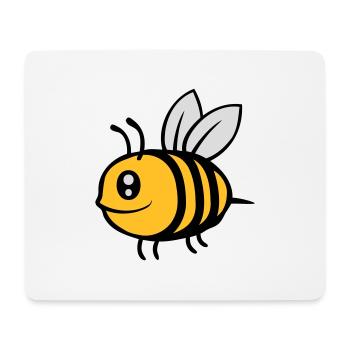 Mignonne petite abeille de dessin animé - Tapis de souris (format paysage) - blanc - Devant