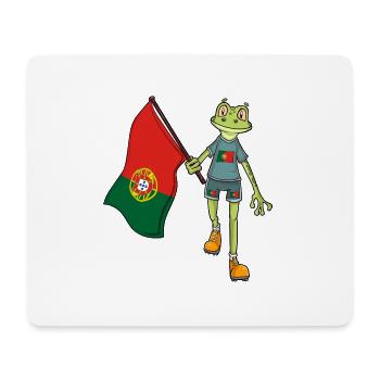Portugal Fan Frosch - Mousepad (Querformat) - Weiß - Vorne