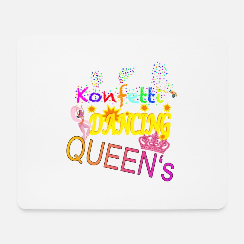 Konfetti Dancing Queens - Mousepad (Querformat) - Weiß