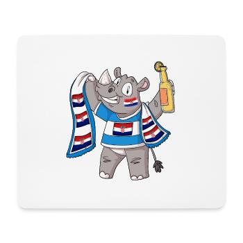 Nashorn Fan Kroatien - Mousepad (Querformat) - Weiß - Vorne