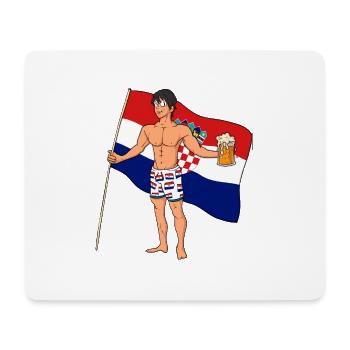 Kroatien Sexy Mann - Mousepad (Querformat) - Weiß - Vorne