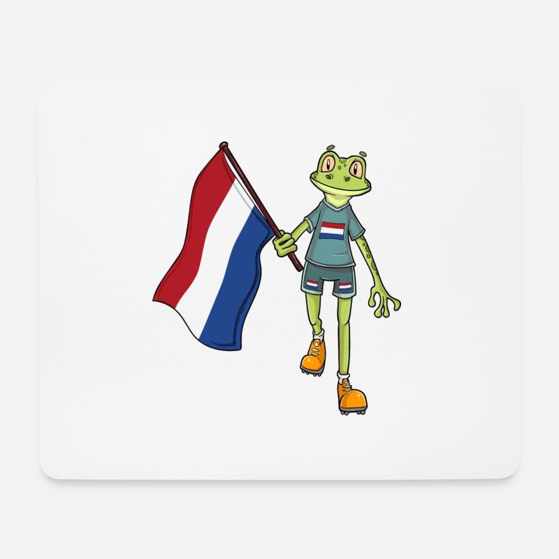 Holländer Fan Frosch - Mousepad (Querformat) - Weiß