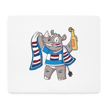 Rhino Fan Pays-Bas - Tapis de souris (format paysage) - blanc - Devant